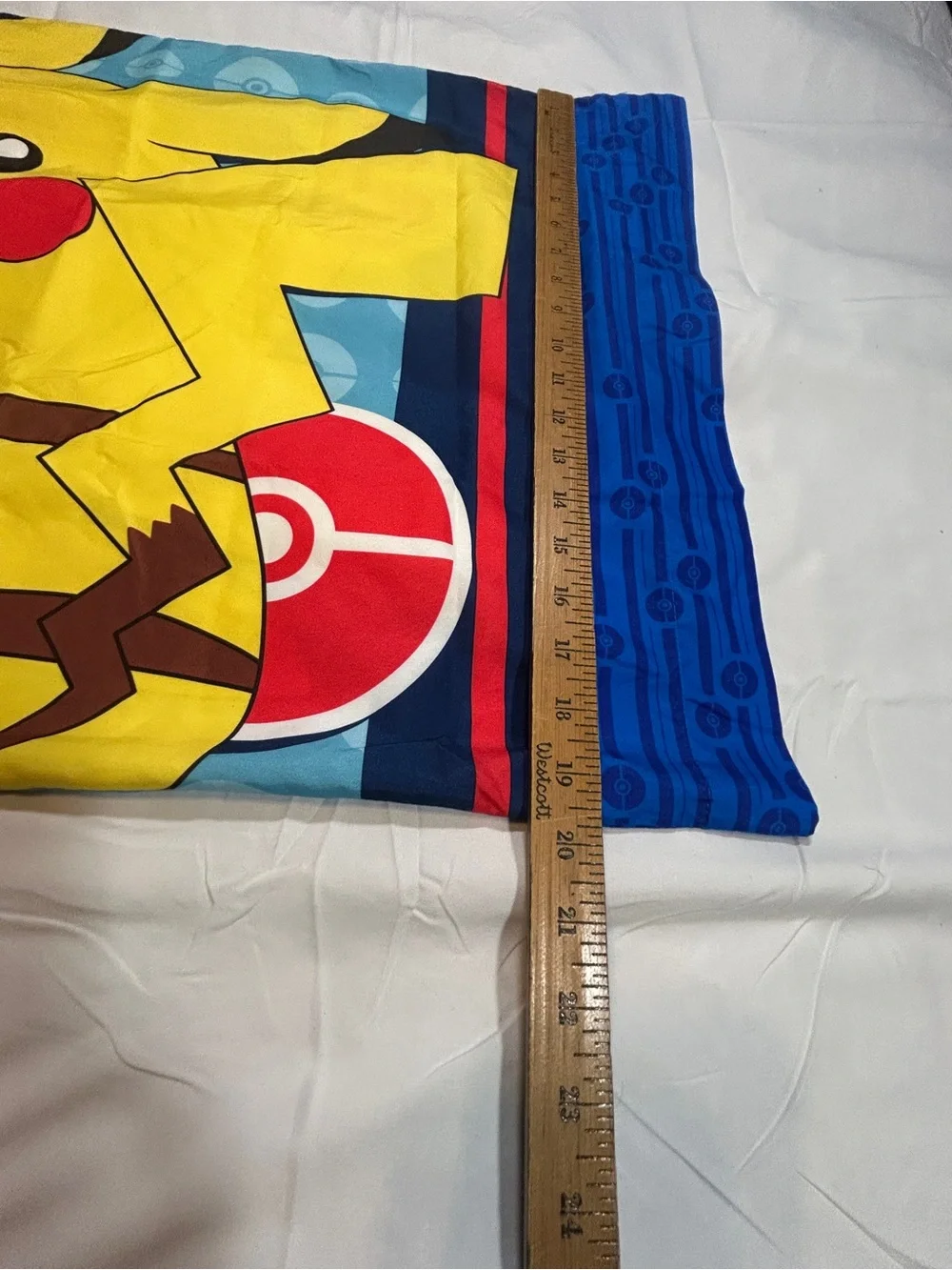 Pokémon Pikachu Pillowcase Set 2 Pillowcases + 1 Sham Blue Yellow Poké Ball
